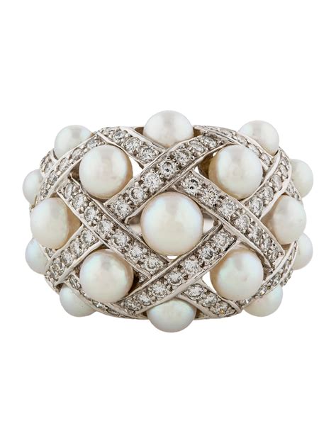 chanel pearl ring price|chanel stackable ring.